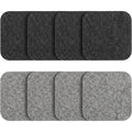Zanet Wool Felt Coasters Set of 8 10 cm Charcoal and Heather Gray - Product view